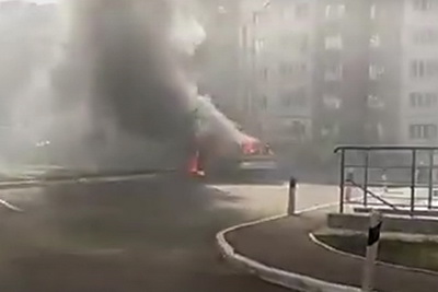 В Дашково-Песочне во дворе дома сгорел автомобиль